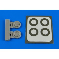 1/72 Grumman F4F Wildcat Wheels & Paint Mask for Hasegawa kit (Resin+Paint Mask)