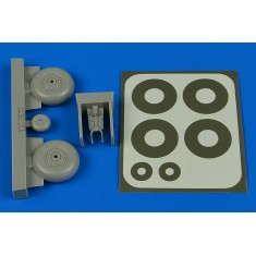 1/72 Vickers Wellington Wheels & Paint Masks (early) for Airfix kits