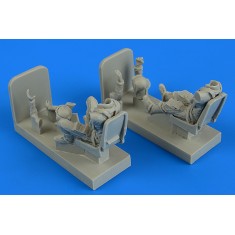 1/48 German Luftwaffe Pilot&Operator w/Seats for Me-262B-1A/U1 for Hobby Boss (2 Figures)