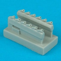 1/72 P-51D Mustang Exhaust with Shroud for Tamiya kit