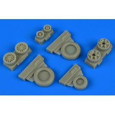 1/48 Lockheed Martin F-16I Sufa Weighted Wheels Set for Hasegawa kit