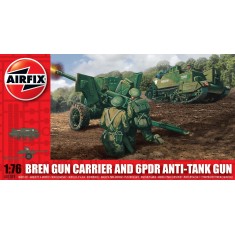 1/76 British Bren Gun Carrier and 6pdr Anti-Tank Gun with Crew