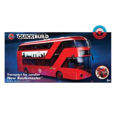 Quickbuild New Routemaster Bus Plastic Brick Construction Toy (Length: 30.3cm)