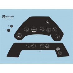 1/24 Focke Wulf Fw 190A Instrument Panel Decals for Airfix kits