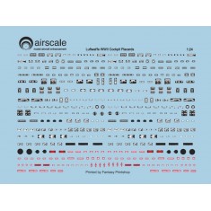 1/24 WWII Luftwaffe Cockpit Placards & Dataplates Decals
