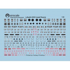 1/32 WWII Luftwaffe Cockpit Placards & Dataplates Decals