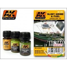 Enamel Paint Set - Slimy Grime & Fuel Effects (3 x 35ml Enamel Colours)
