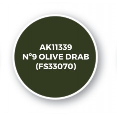 Acrylic Paint (3rd Generation) for AFV - No.9 Olive Drab (FS33070) 17ml