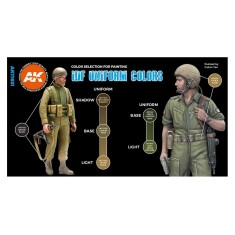 Acrylic Paint (3rd Generation) Set for Figures - IDF Uniform Colours 3G (6x 17ml)