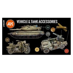 Acrylic Paint (3rd Generation) Set for AFV - Tank Accessories 3G (6x 17ml)
