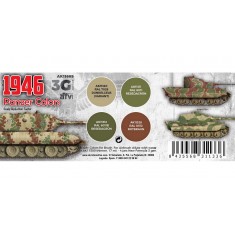 Acrylic Paint (3rd Generation) Set for AFV - Panzer Colours 1946 3G (4x 17ml)
