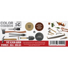 Acrylic Paint (3rd Generation) Set for AFV - Standard Tools All Eras Combo 3G (3x 17ml)
