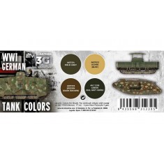 Acrylic Paint (3rd Generation) Set for AFV - WWI German Tank Colours (4x 17ml)