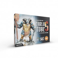 Acrylic 3Gen Signature Paint Set w/1 Figure - Carlos Tobes (14 Colours, 17ml each)