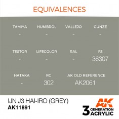Acrylic Paint 3rd Gen for Aircraft - IJN J3 Hai-iro Grey (17ml)