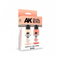 Acrylic Paint Set - Dual Exo #Twinkle Pink & Char's Pink (2x 60ml) for Gunpla/Sci-Fi
