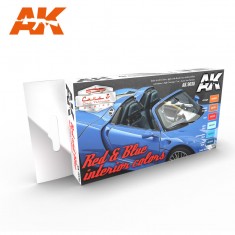 Acrylic Paint Set - Red & Blue Interior Colours (6 x 17ml)