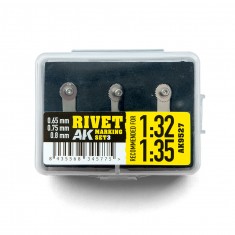 Rivet Marking Set #3 for Scales 1/35, 1/32 and Larger (3 Sizes: 0.65, 0.75, 0.8 mm)