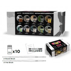 Total Weathering Effects Set (10x 35ml, 2 brushes)