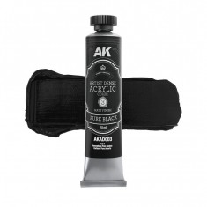 Artist Dense Acrylic Colour - Pure Black (20ml, matt finish)