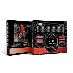 Artist Dense Acrylic Colours Set - Red (6 Tubes, 20ml Each)