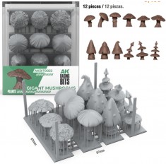 Wargames Basing Bit - Plants #Gigant Musrooms (12pcs)