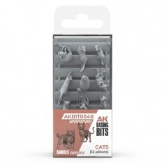Wargame Basing Bits - Cats (12pcs)