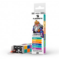 Playmarkers Set - Clothes and Ornaments (6 acrylic paint markers)
