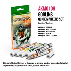Quick Marker Set for Wargamers - Goblins (5 colours)