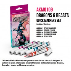Quick Marker Set for Wargamers - Dragons and Beasts (5 colours)