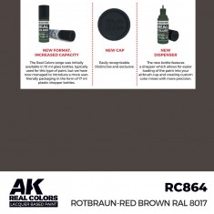 Real Colours Lacquer Based Paint - Military #Rotbraun-Red Brown RAL 8017 (17ml)