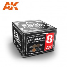 Acrylic Lacquer Paints Set - British Army Early 6 & Mid WWII Vehicles (4 x 10ml)