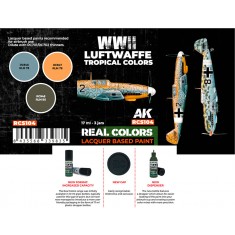 Real Colours Lacquer Based Paints set - WWII Luftwaffe Tropical (3x 17ml)