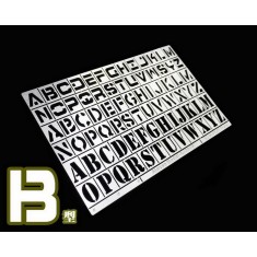 Letter Stencil (Masking) B for 1/35, 1/100 Scale Models (90x55mm)