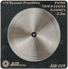 Dynamic Propeller for 1/72 Fw190 3.3m VDM9-12153A / 9-12067A