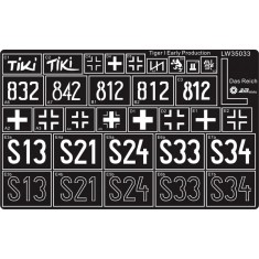 Painting Stencils - 1/35 WWII German Tiger I[Early] of 2.SS Pz.Div Das Reich