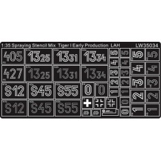 Painting Stencils - 1/35 WWII German Tiger I Early Prod. 1. SS Pz.Div LAH
