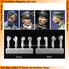 1/35 Panzer Crew Heads (4pcs) & Hands (4pcs)