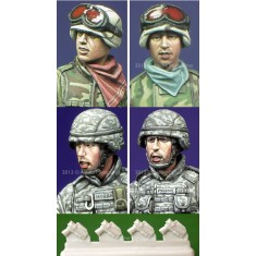 1/35 Modern US Infantry Heads (4pcs)
