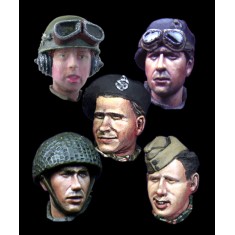 1/35 WW2 British Head Set #2 (5 heads)