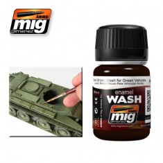 Dark Brown Wash for Green/Dark Coloured Vehicles (Enamel, 35ml)