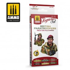 Acrylic Paints Set for Figures - WWII British Paratroopers Red Devils (6 jar x 17ml)