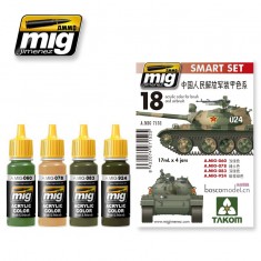 Acrylic Paint Set - PLA (Chinese People's Liberation Army) Colours (4x 17ml)