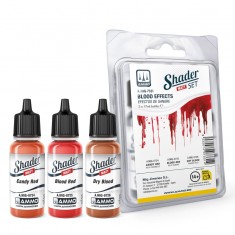 Matt SHADER Acrylic Colours Set - Blood Effects (3 jars, each 10mL)