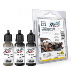 Matt SHADER Acrylic Colours Set - Scorched Effects (3 jars, each 10mL)