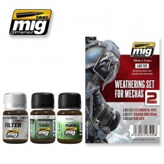 Filter, Streaking Effect and Pigment Weathering Set for Mechas (35ml x 3)