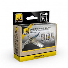 A-STAND Metallic Lacquer Bright Aluminium Colours Set (3 jars, 30mL each)