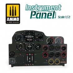 1/2 Messerschmitt ME 262 A1 Instrument Panel (solid medium-density fibre board)