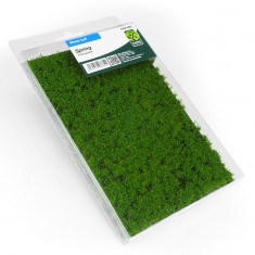 Weed Tuft - Spring Green Fiber Tufts with Small Leaves (170x110mm)