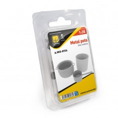 1/35 Cookware Vol. 2 - Metal Pots (3D-printed, resin)